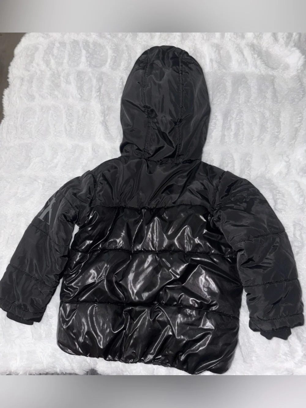 Calvin Klein Kids Black Hooded Puffer Coat